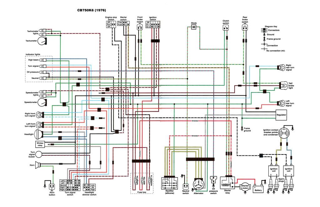 '76 cb750 wiring diagram