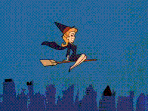 300 ANIMATED BEWITCHED SAMANTHA RIDING BROOM TV CARTOON photo 300 Animated Bewitched Cartoon TV SHOW NEW NEW_zpsrytd2m8i.gif