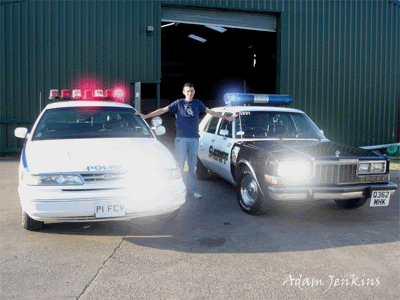 2 new police cars, flashing lights Pictures, Images and Photos