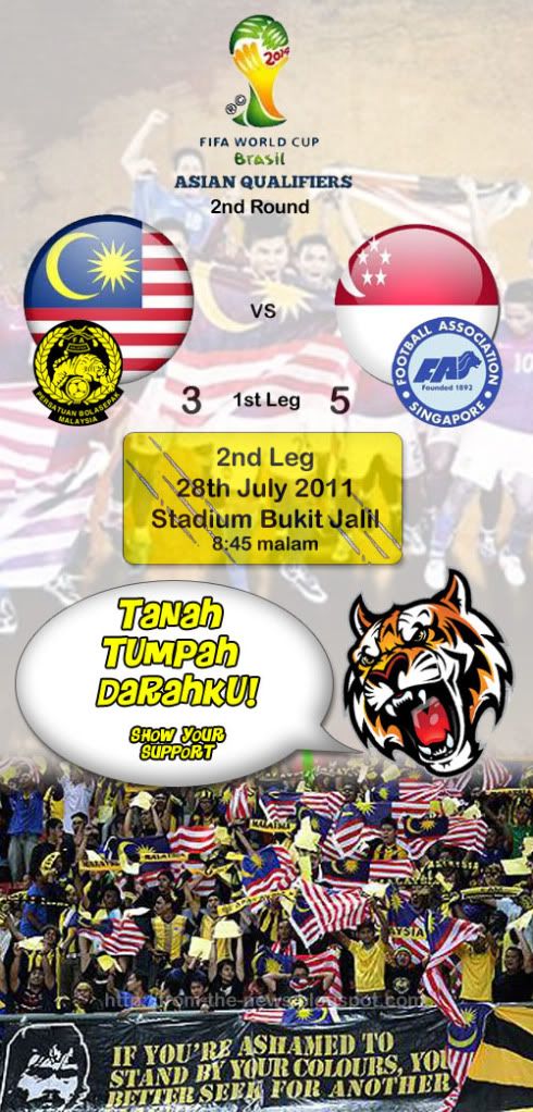 Harimau Malaya vs Singapura 28 July