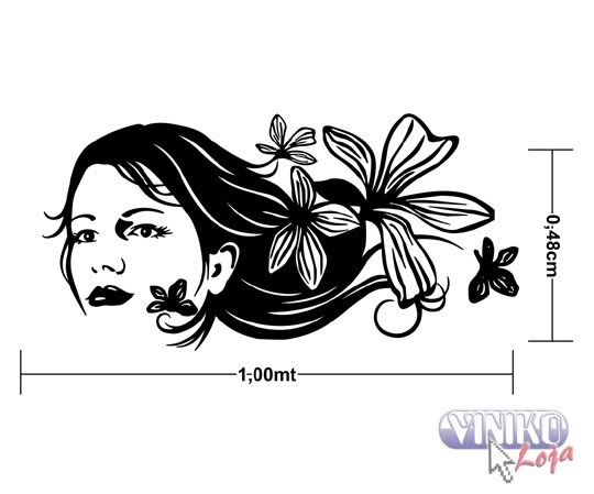 Adesivo De Parede Decorativo Mulher Floral C Frete Grátis (Revestimento de Parede) a BRL 39 89 Armarios Fernando Mooca ~ Adesivo De Parede Decorativo Mulher Floral C Frete Grátis (Revestimento de Parede) a BRL 39 89