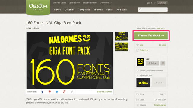 NAL Giga Font Pack：160 個英文字体包免費下載