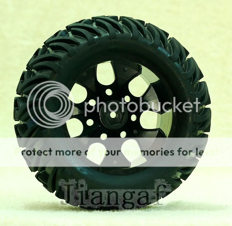4X RC 1 10 Monster Bigfoot Car Truck Wheel Rubber Tyre Tire Y6R4E